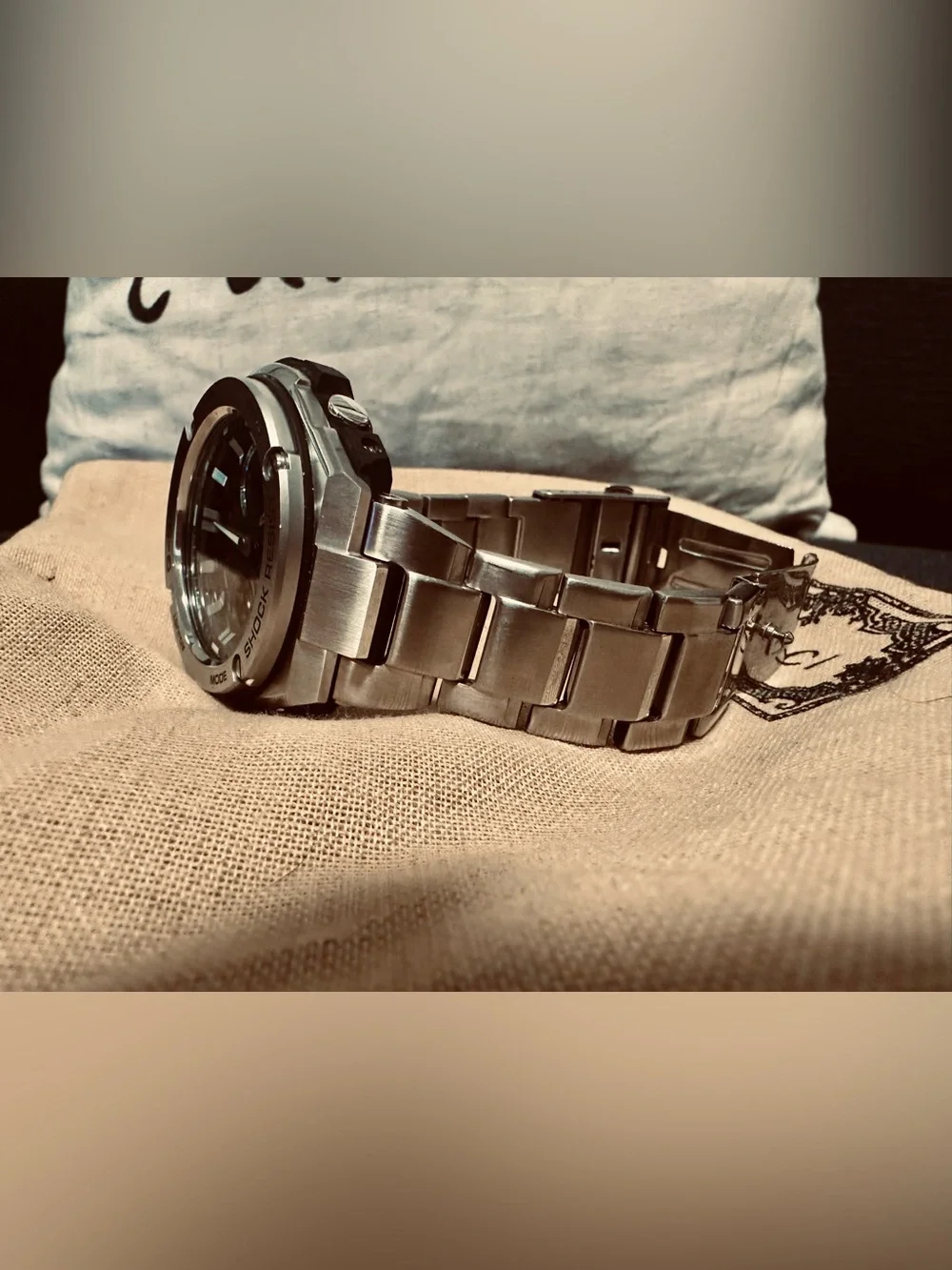 Vtg Casio G-Shock G-Steel GST-W110D Stainless Steel Band Analog-Digital Watch
